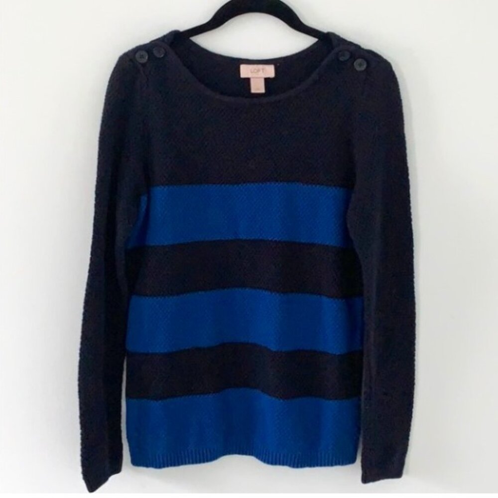 Loft Striped Boatneck Sweater